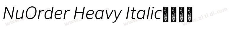 NuOrder Heavy Italic字体转换